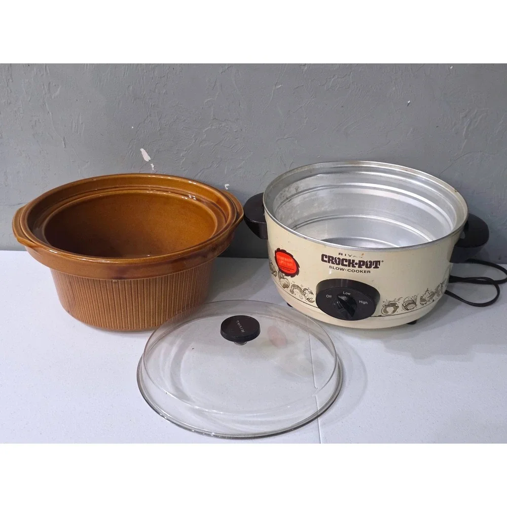 Vintage Rival 5 Quart Crock-Pot Model 3350/2‎ Removable Crock Pot Slow Cooker